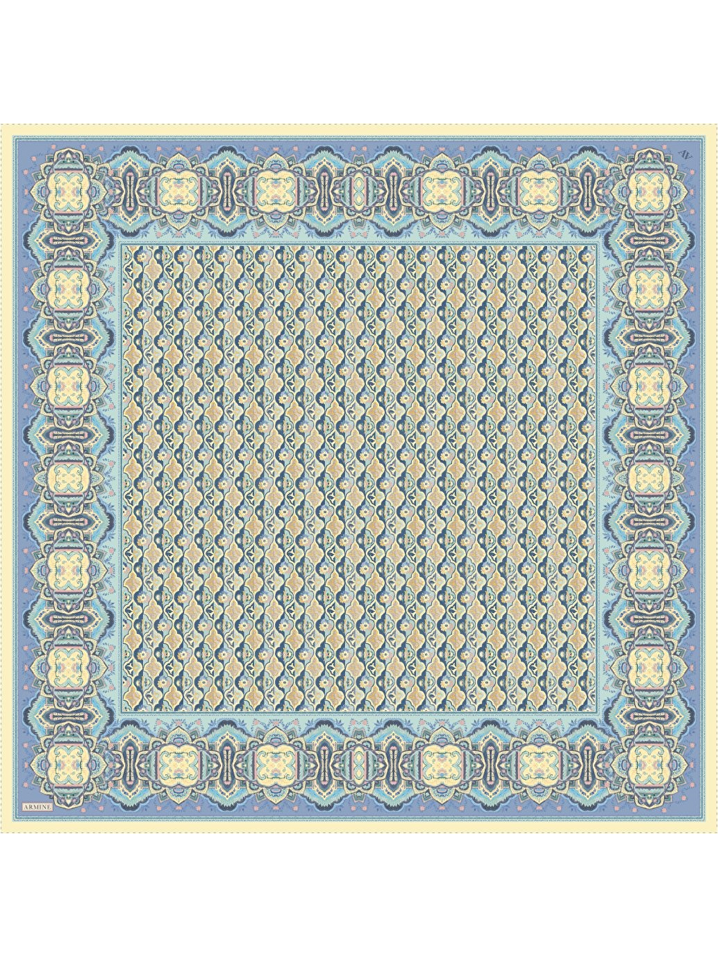 Yeşil Saf İpek Twill Eşarp 9518D 82-4