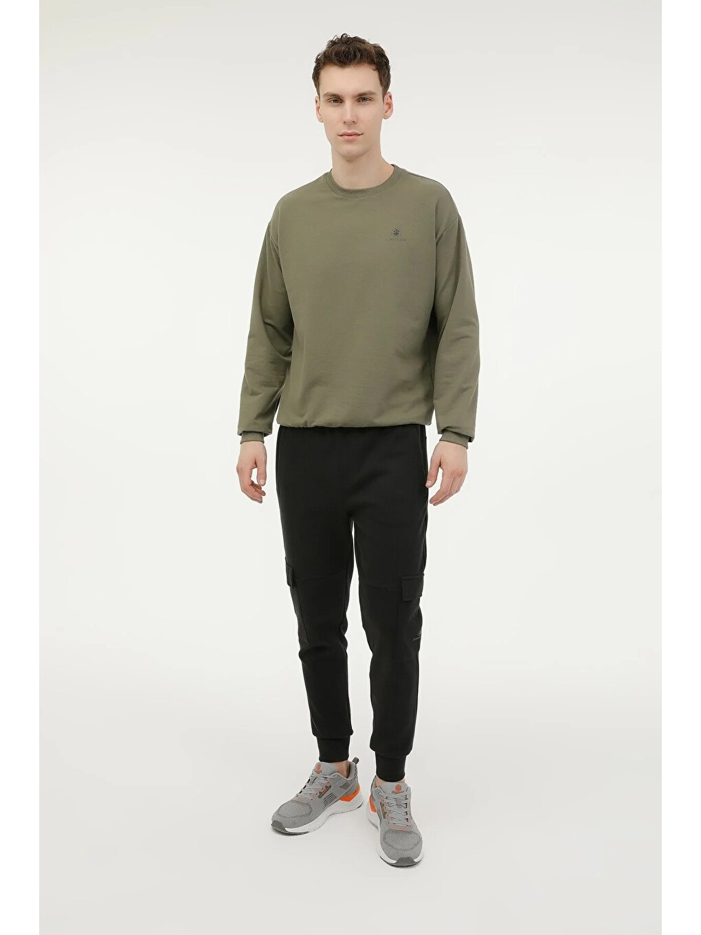Sweatshirt Erkek Haki Mb Sn75 C Neck Sw-2