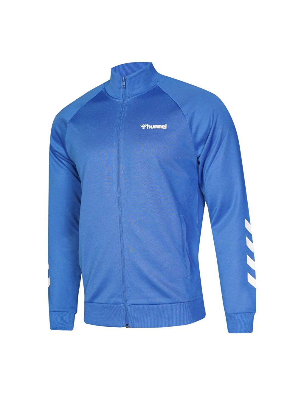 Falconzo Erkek Mavi Dik Yaka Fermuarlı Sweatshirt