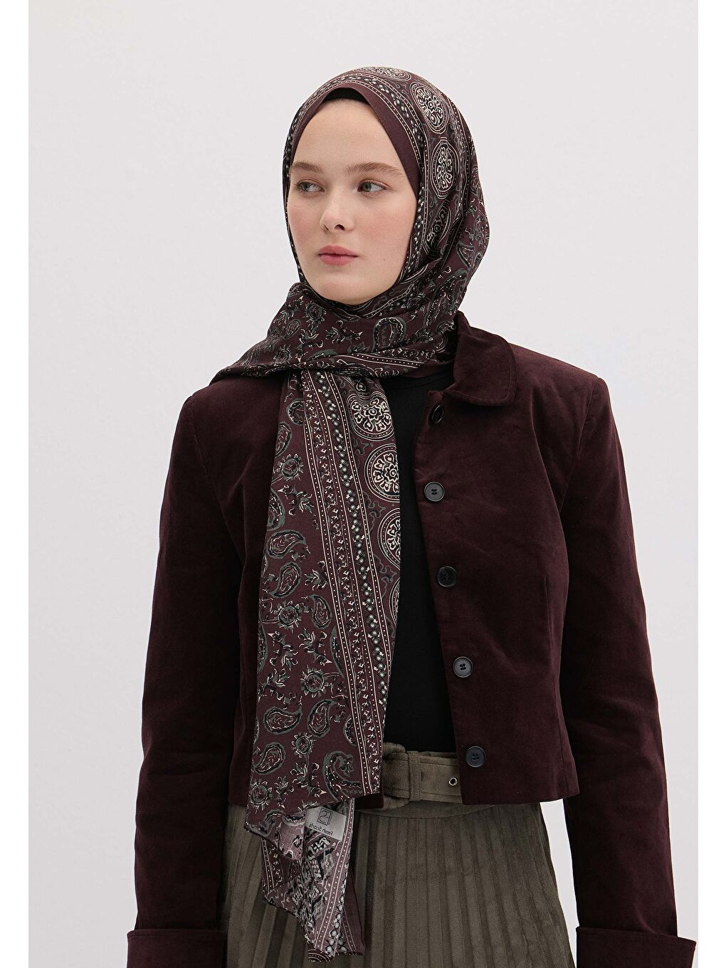 Irene Desen Şal Mürdüm