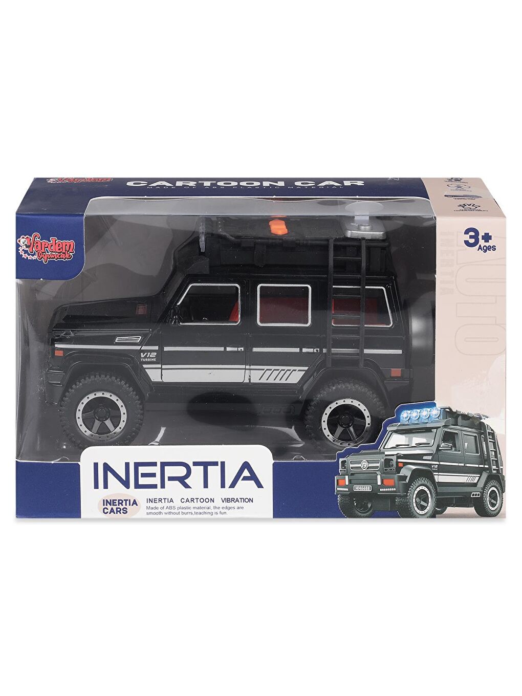 Kutulu Sürtmeli Işıklı Müzikli Off-Road Lüks Araba - Siyah-1