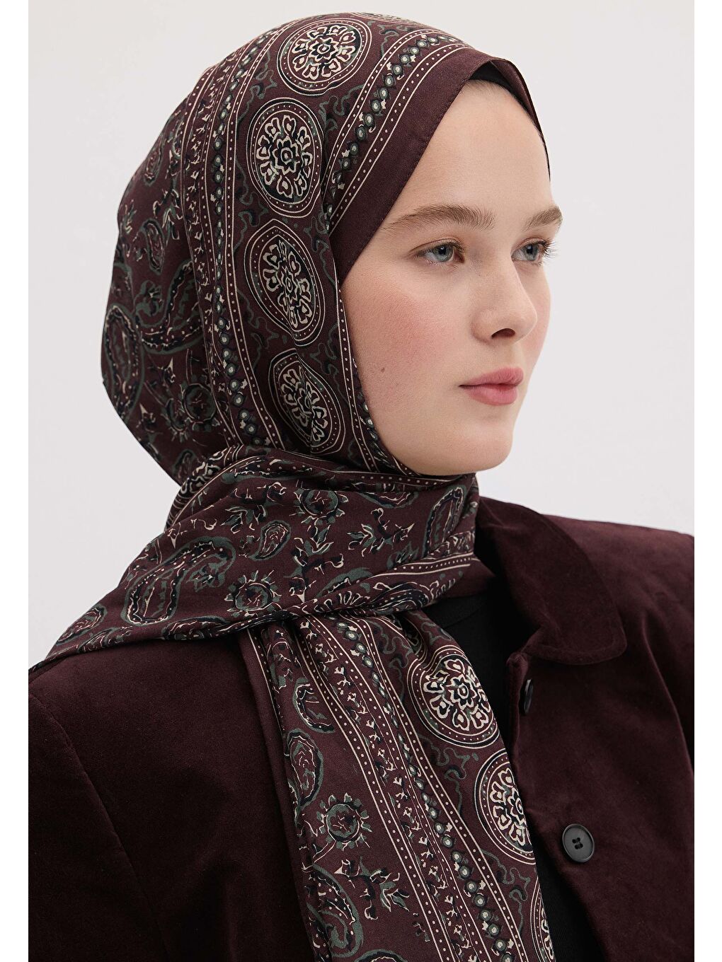 Irene Desen Şal Mürdüm-2