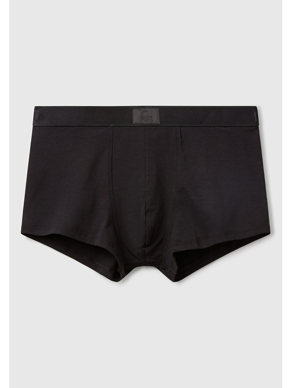 Erkek Siyah Pamuk Karışımlı Beli Logo Baskılı Boxer