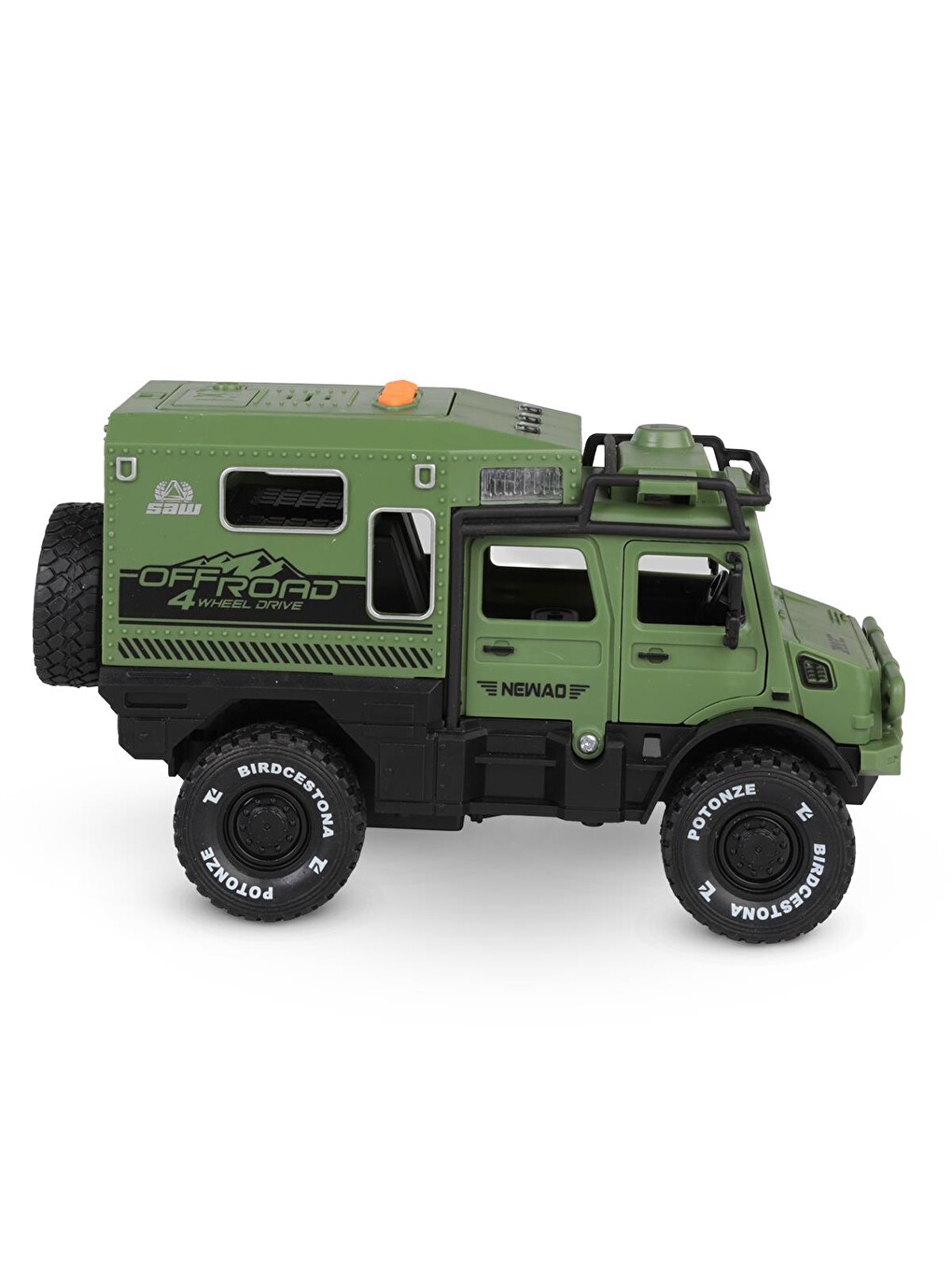 Kutulu Sürtmeli Işıklı Müzikli Off-Road Lüks Araba - Haki-2