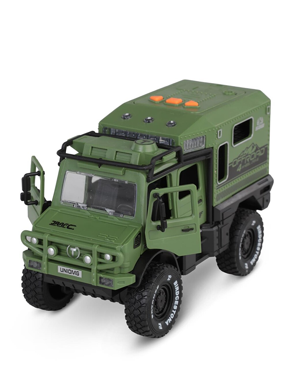 Kutulu Sürtmeli Işıklı Müzikli Off-Road Lüks Araba - Haki-3