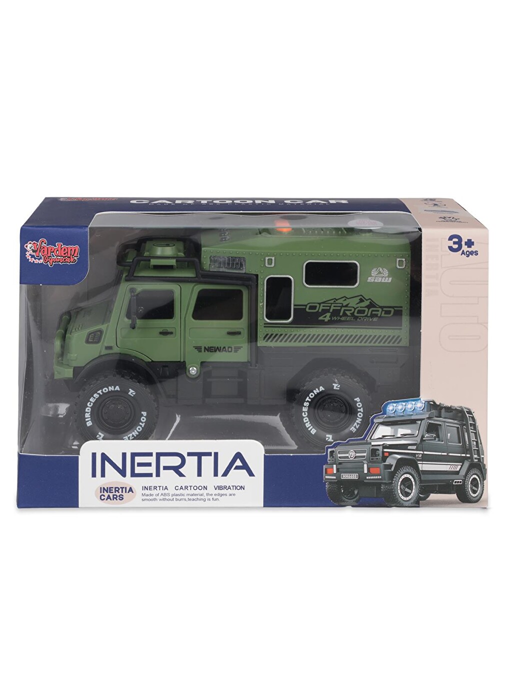 Kutulu Sürtmeli Işıklı Müzikli Off-Road Lüks Araba - Haki-4