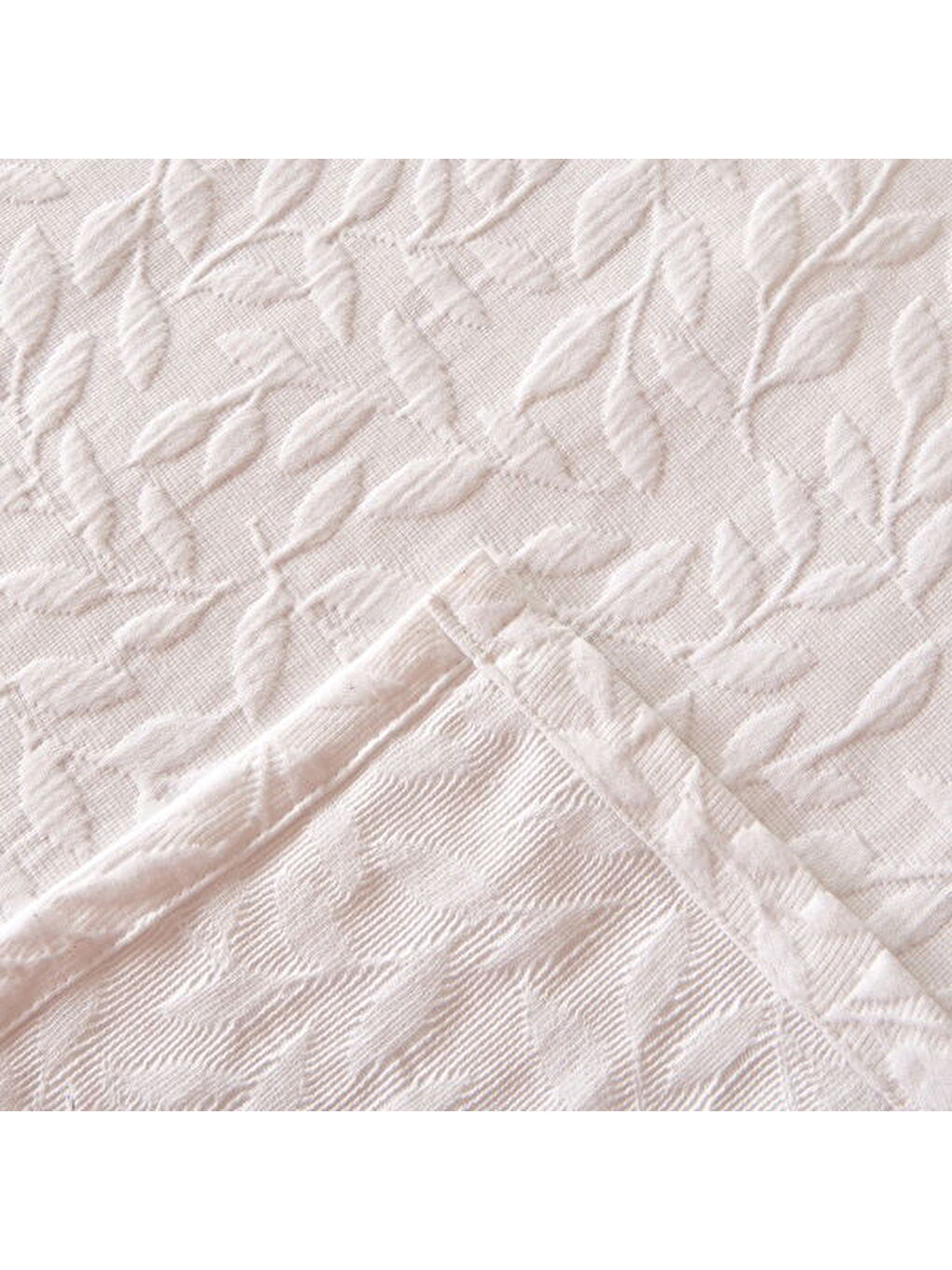 Soft Mauro Çift Kişilik Yatak Örtüsü Seti - Beyaz - 220x240 cm + 50x70 cm-2