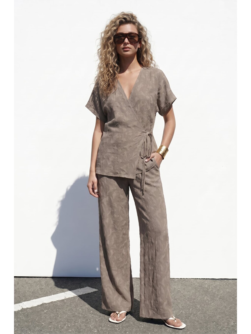 Bej Lily Pantolon - Vizon-1