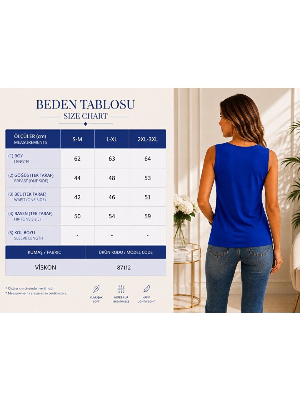 Mavi Kadın Askılı V Yaka Kuş Gözü Detaylı Viskon Bluz-3
