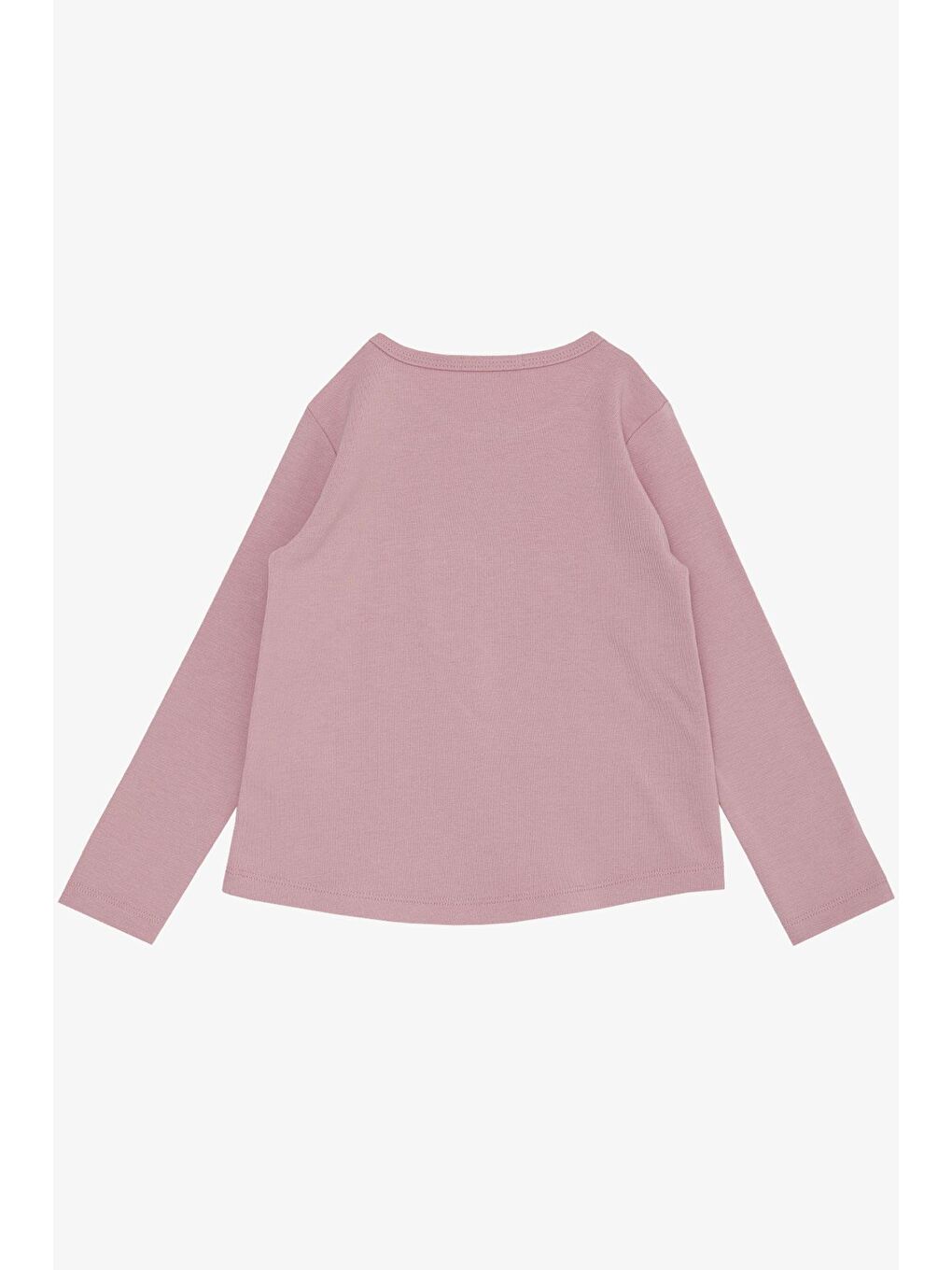 Kız Çocuk Uzun Kollu Tişört Yazılı Kalp Baskılı Lila (3 Yaş)-1