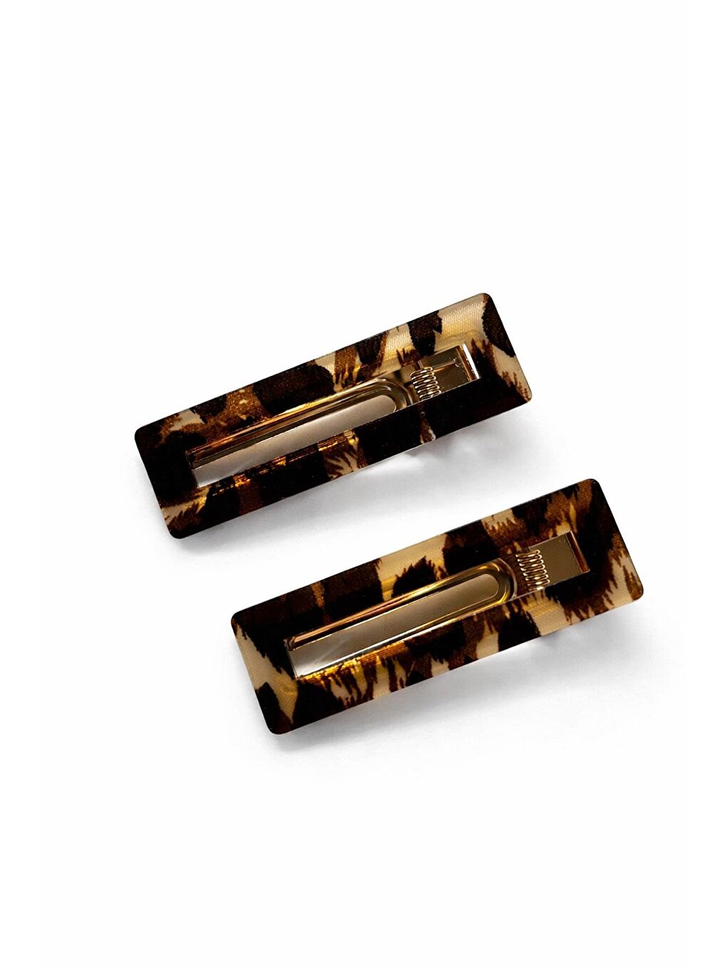 Kahverengi Leopar Desenler Lüks 6cm Pens Toka -2 Adet-1