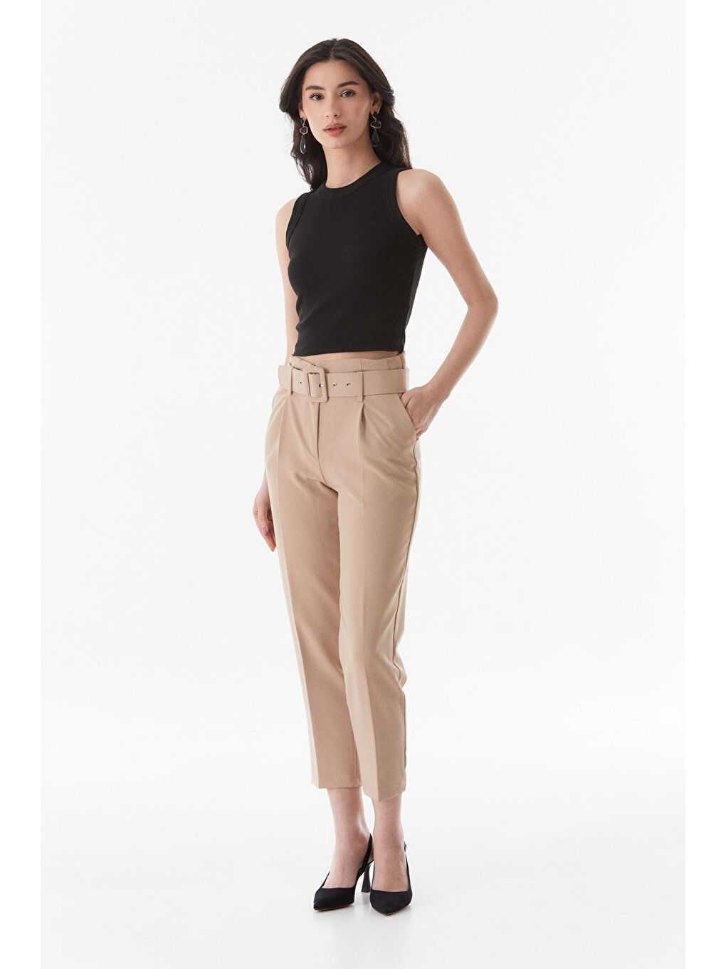 Siyah Fitilli Halter Yaka Body