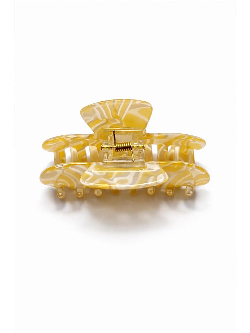 Ekru 7 CM Sedefli Asetat Mandal Toka-1