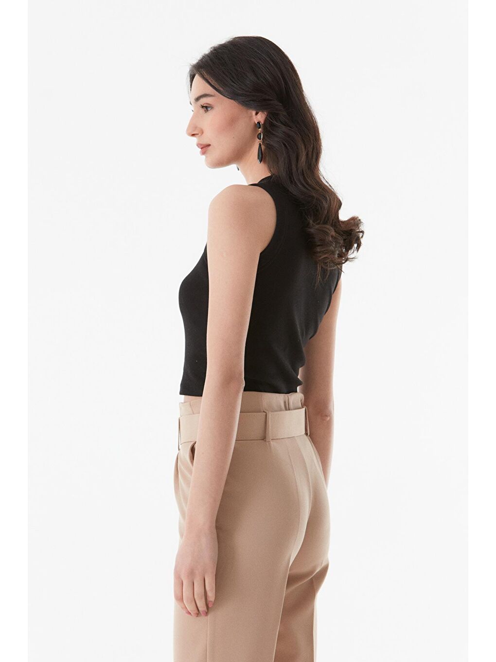 Siyah Fitilli Halter Yaka Body-2