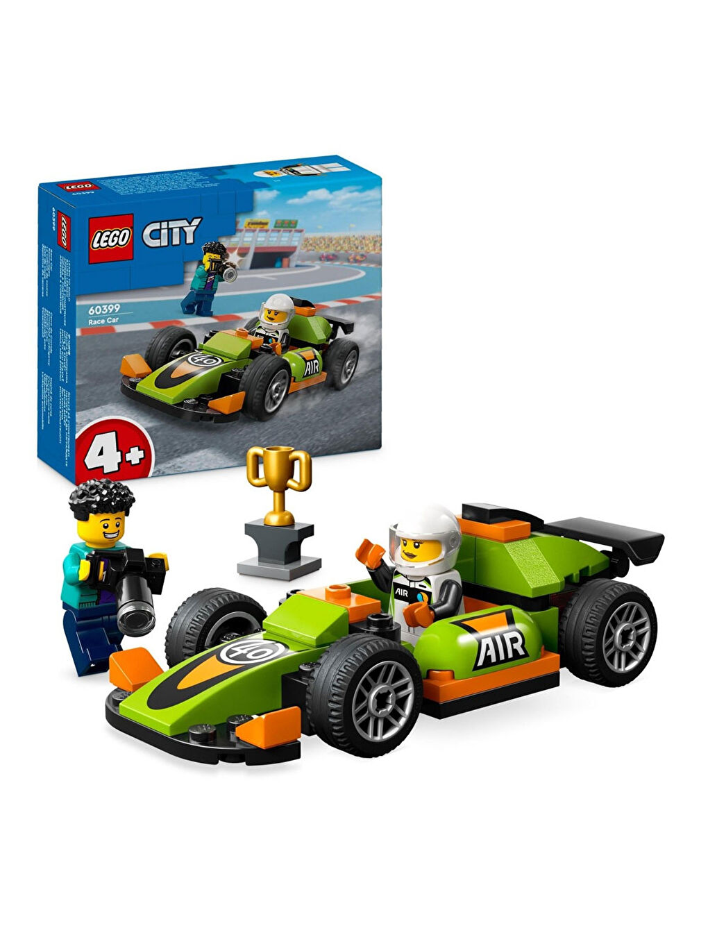 Lego Renksiz City Yeşil Yarış Arabası 60399