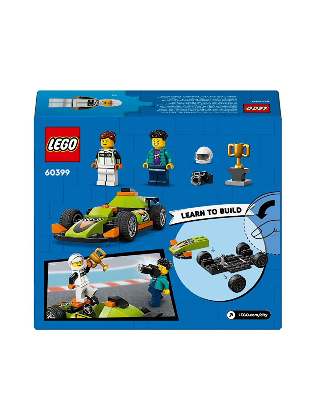 Lego Renksiz City Yeşil Yarış Arabası 60399 - 4