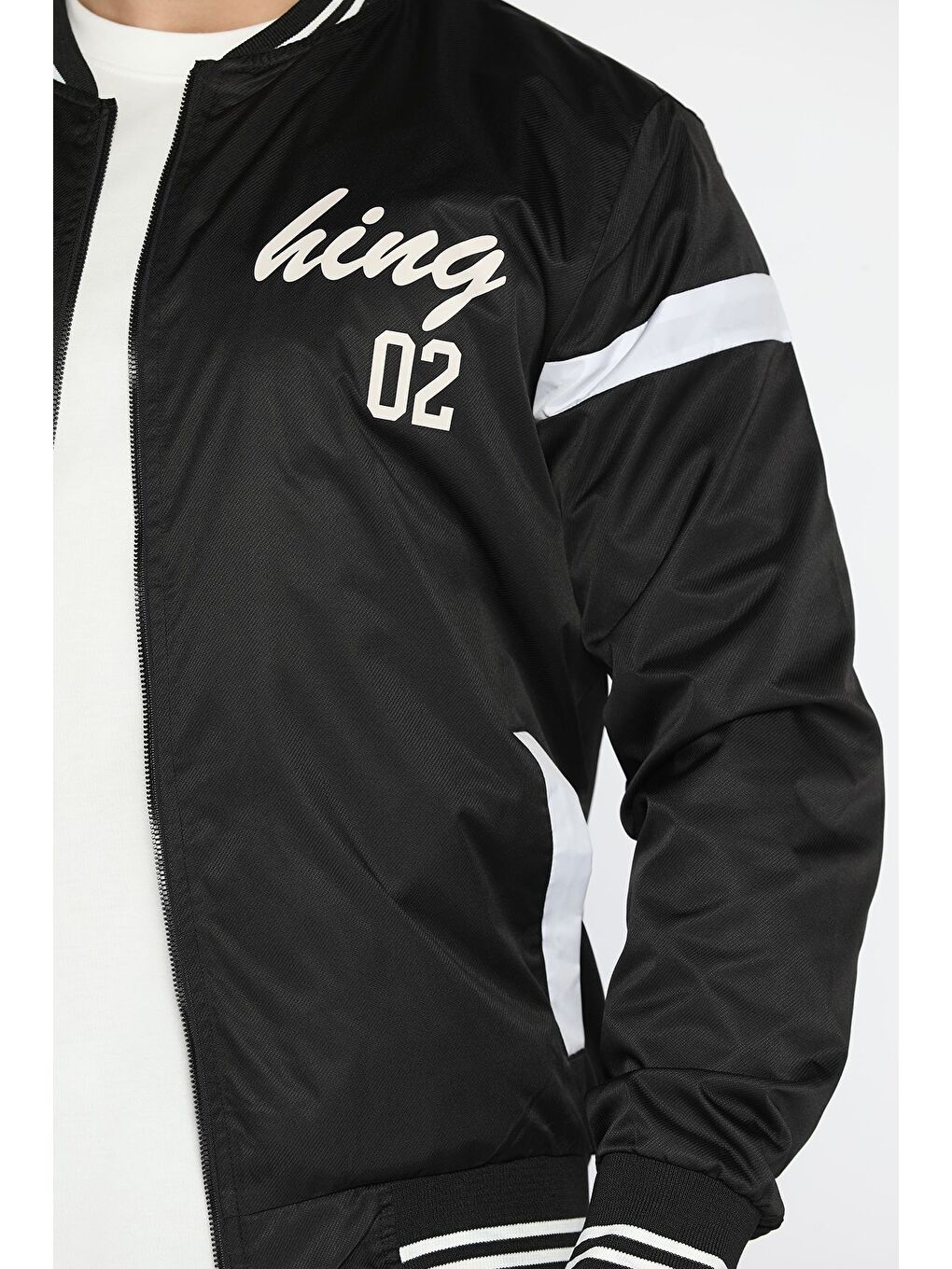 Siyah Erkek Kolej Yaka Astarlı Mevsimlik Mont-4