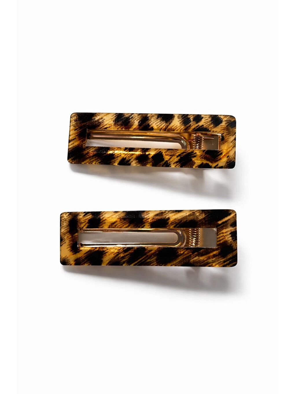 Kahverengi Leopar Desenler Lüks 6cm Pens Toka -2 Adet-1