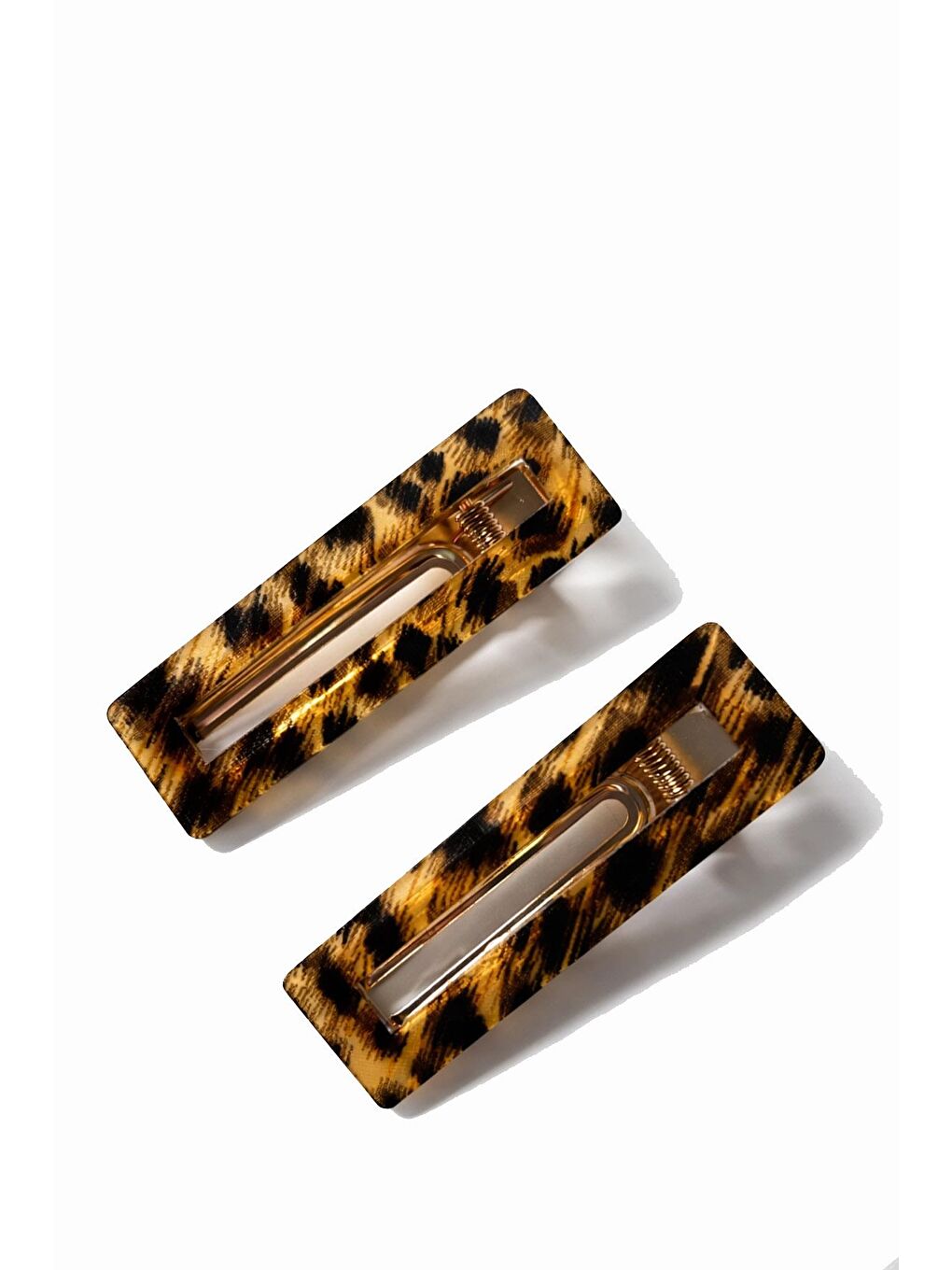 Kahverengi Leopar Desenler Lüks 6cm Pens Toka -2 Adet-2