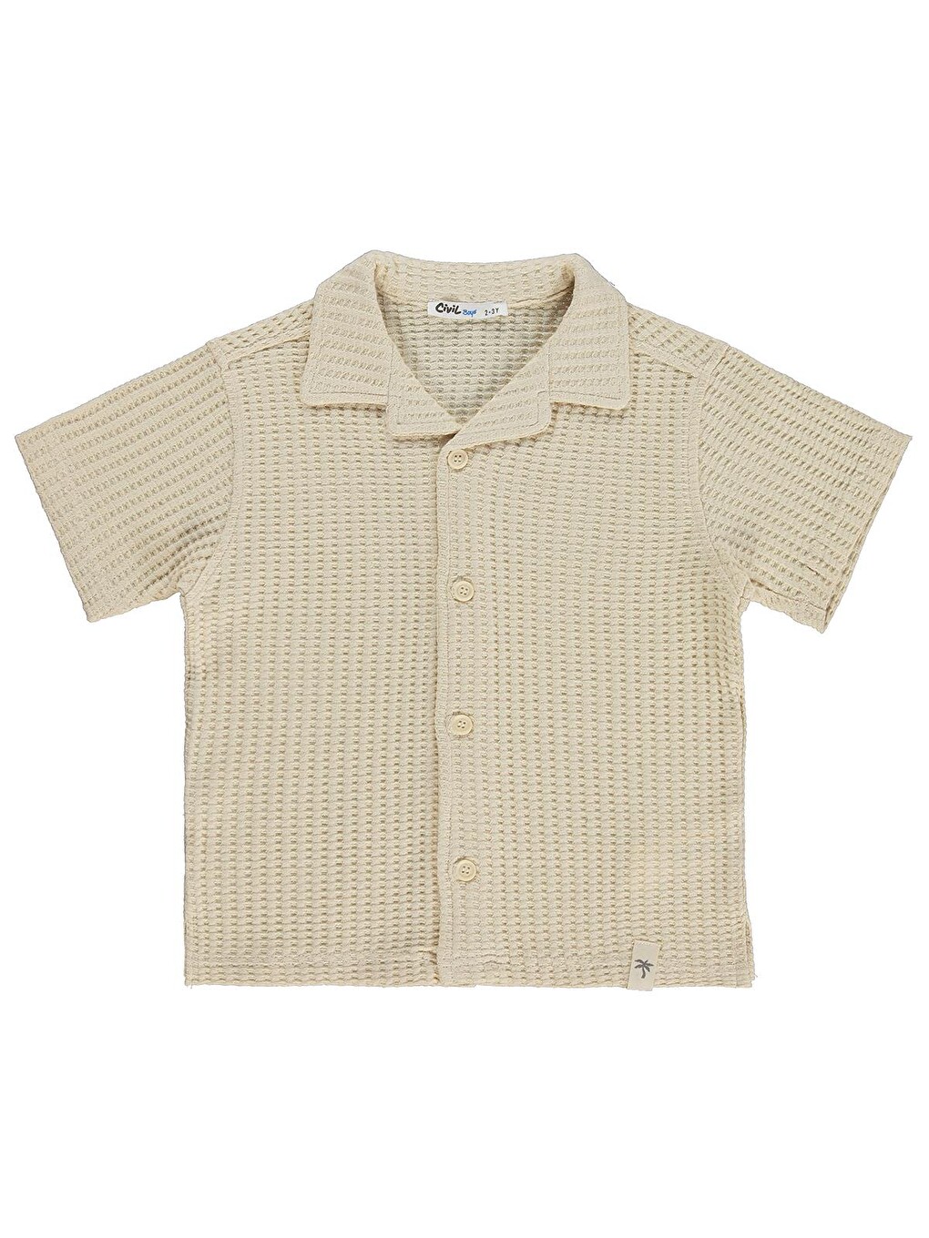 Boys Basic Waffle 2-5 Yaş Gömlek - Kahverengi