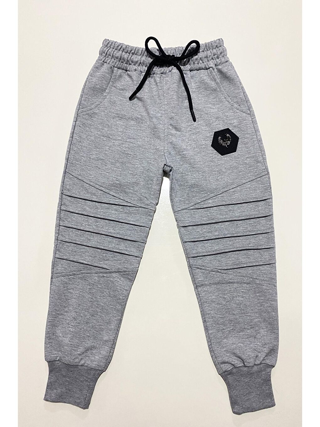 Gri Erkek Çocuk Kanat Armalı Eşofman Altı ALT.0004