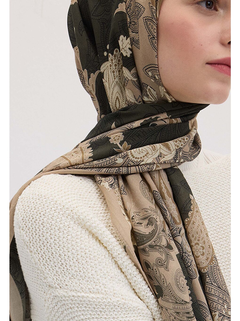 Darıa Desen Şal Askeri Haki-3