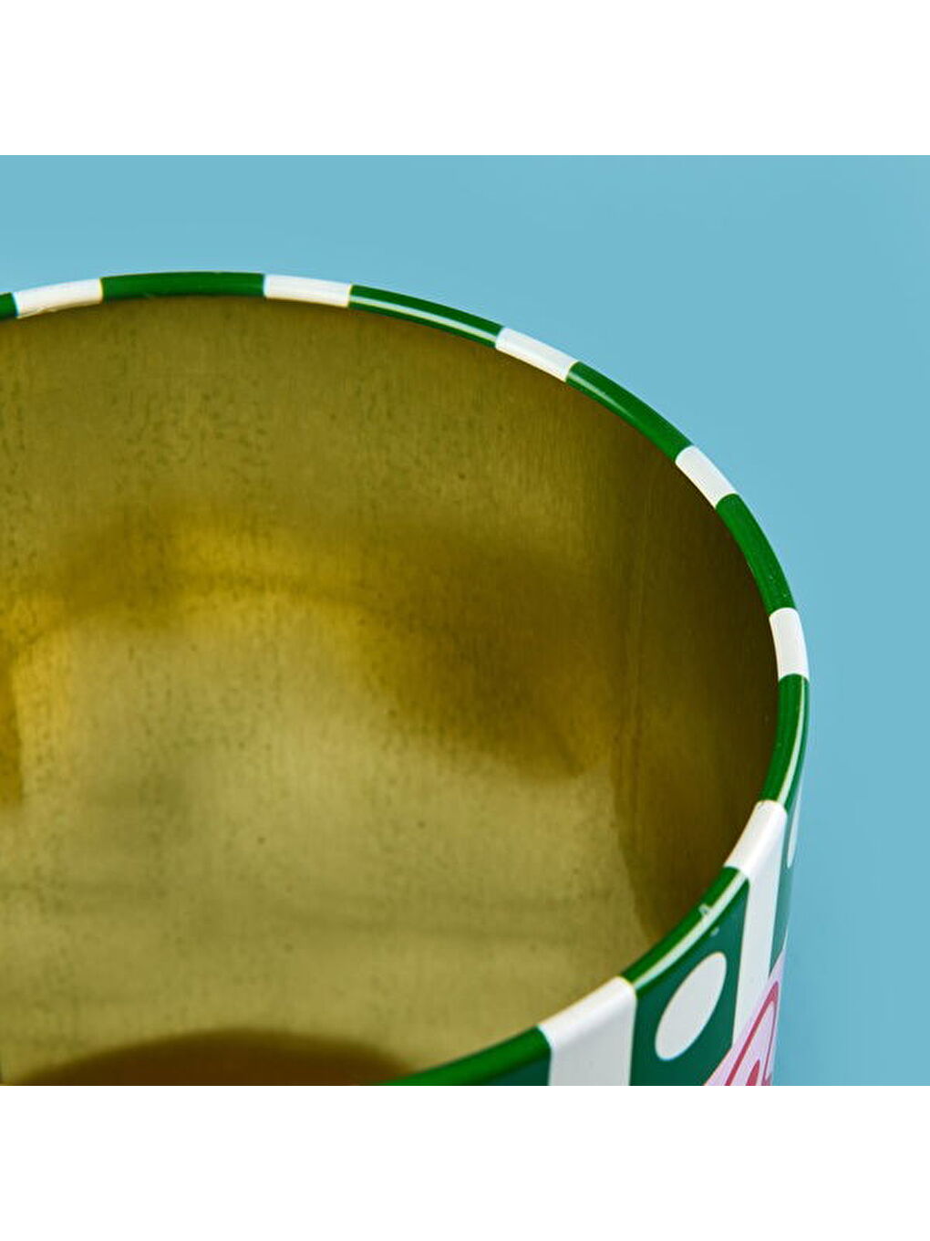 Renksiz Cherry Yuvarlak Tekli Metal Kutu - Renkli - 900 ml-2