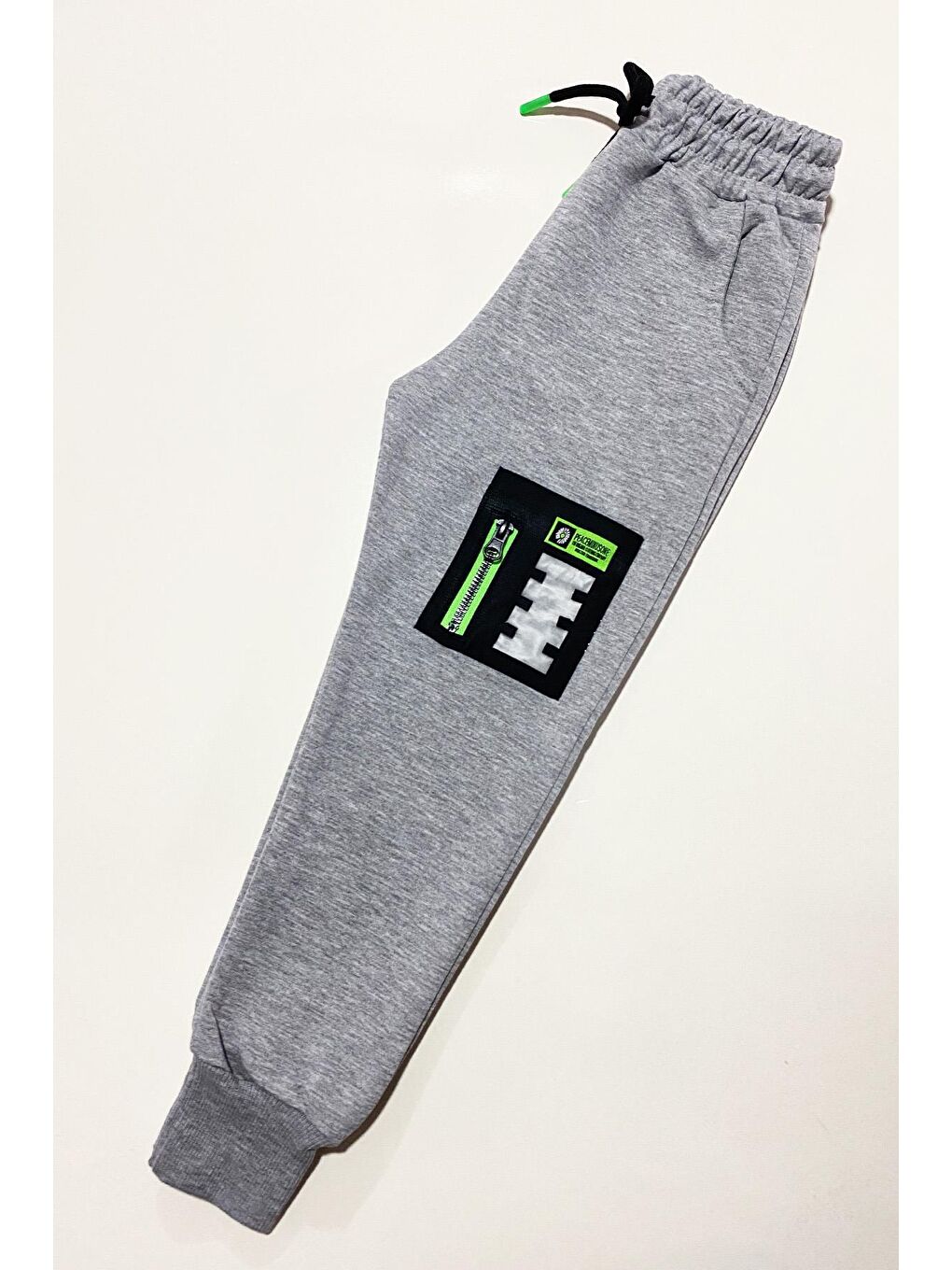 Gri Erkek Çocuk Fermuar Detaylı Eşofman Altı ALT.0005-3