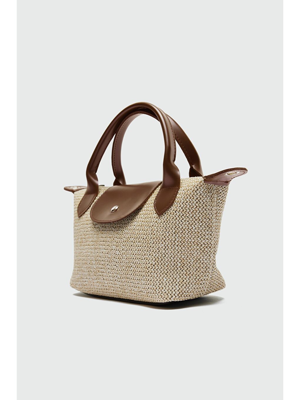 Kahverengi Tiger Hasır Small Omuz Çantası Taba-1