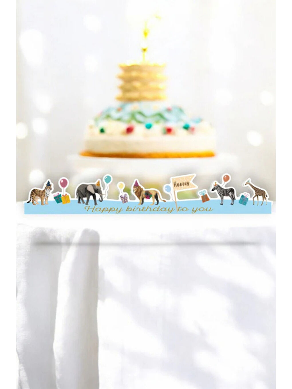 Karışık Çok Renkli Safari Temalı Parti Masası Süsü-1