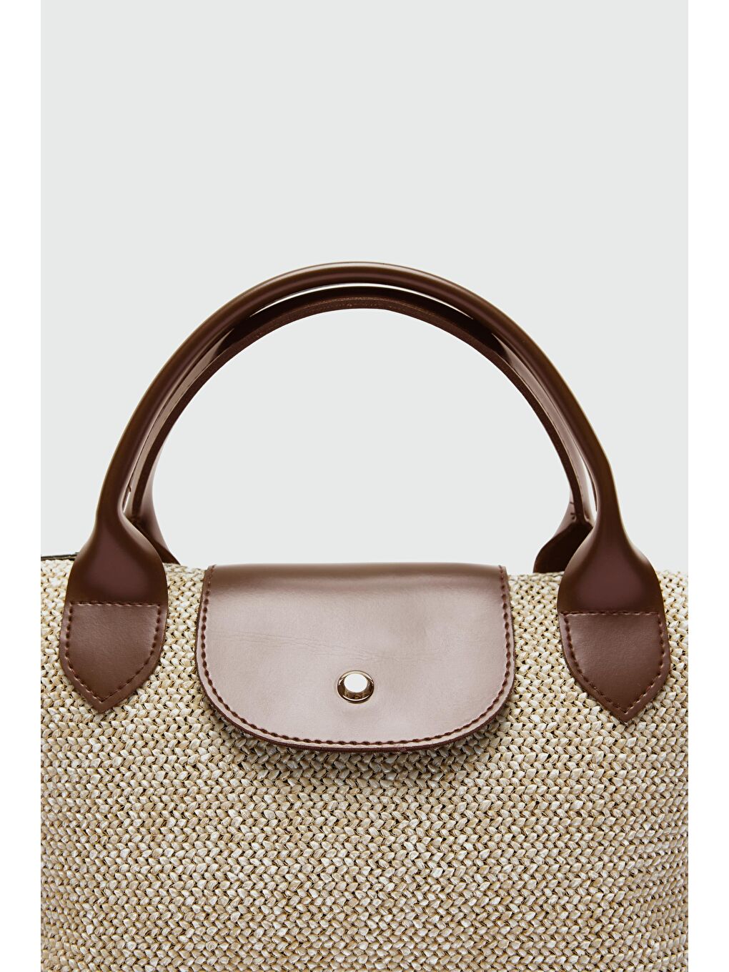 Kahverengi Tiger Hasır Small Omuz Çantası Taba-3