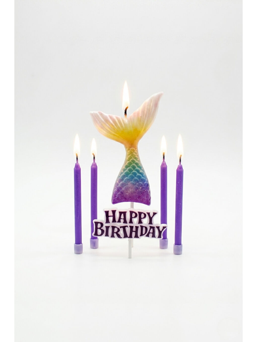 Lila Deniz Kızı Figürlü Happy Birthday Mum Set