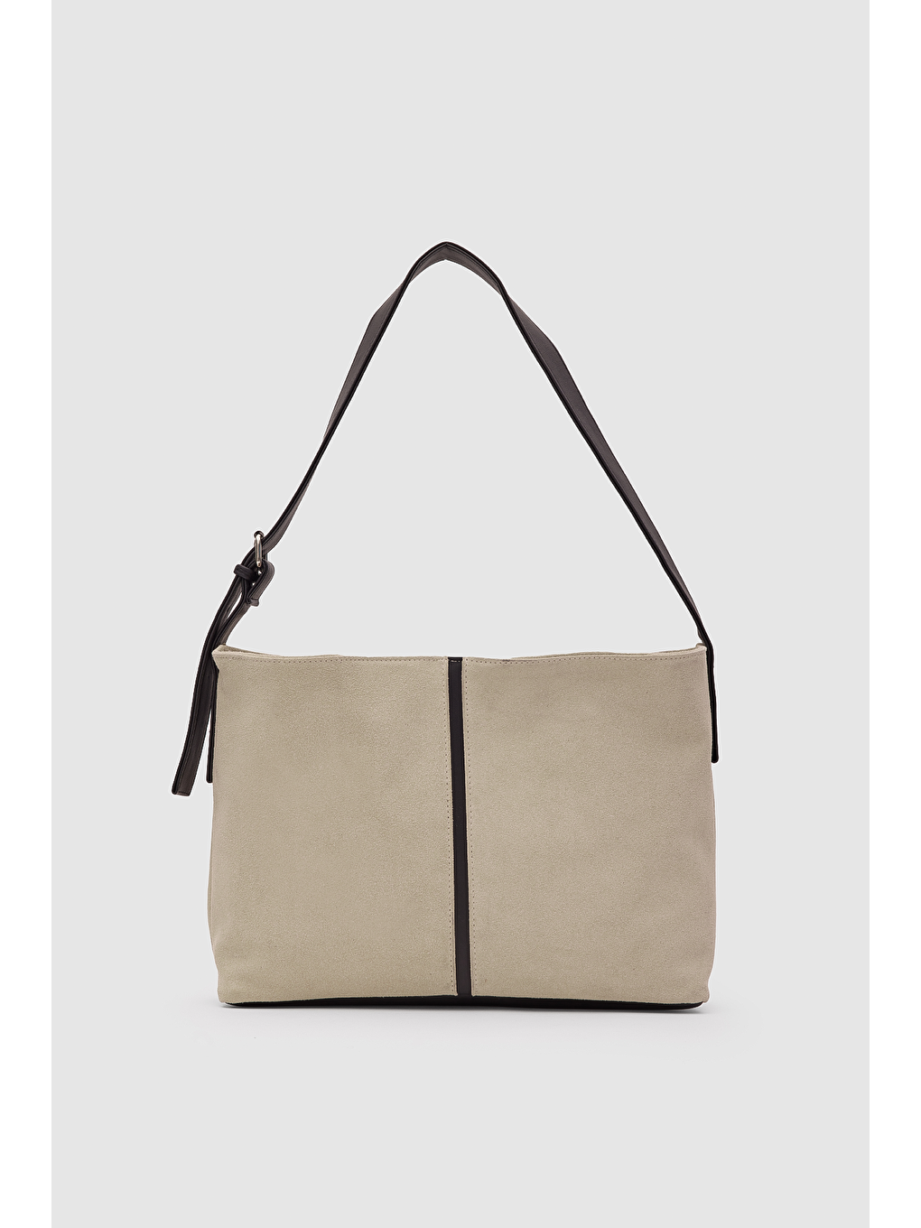 Ekru Agatha Süet Omuz Çantası Krem