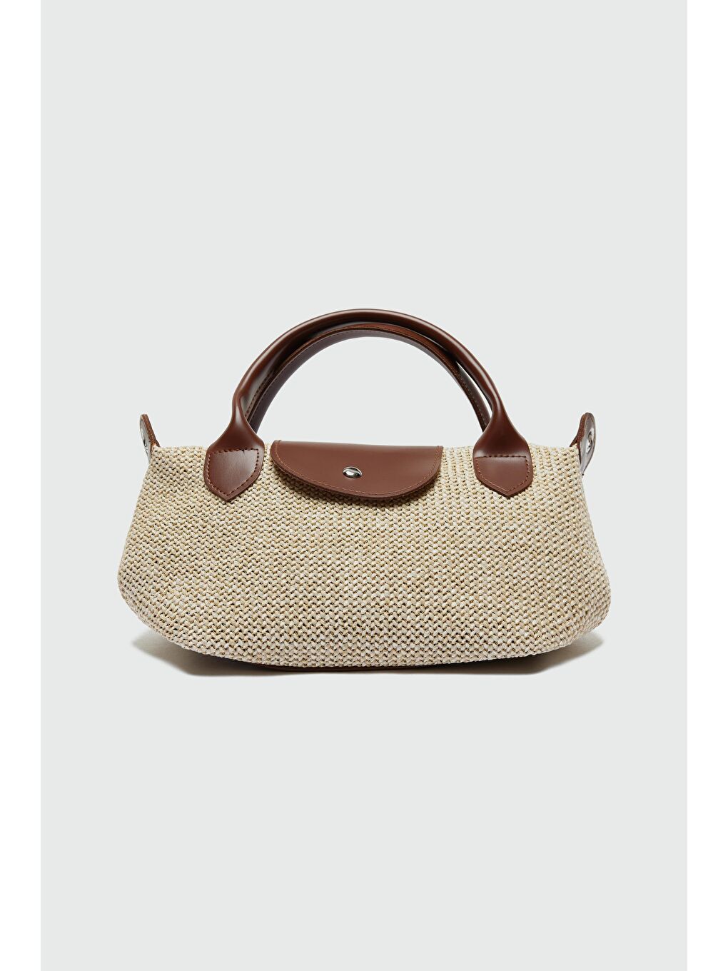 Kahverengi Tiger Hasır Small Omuz Çantası Taba-4