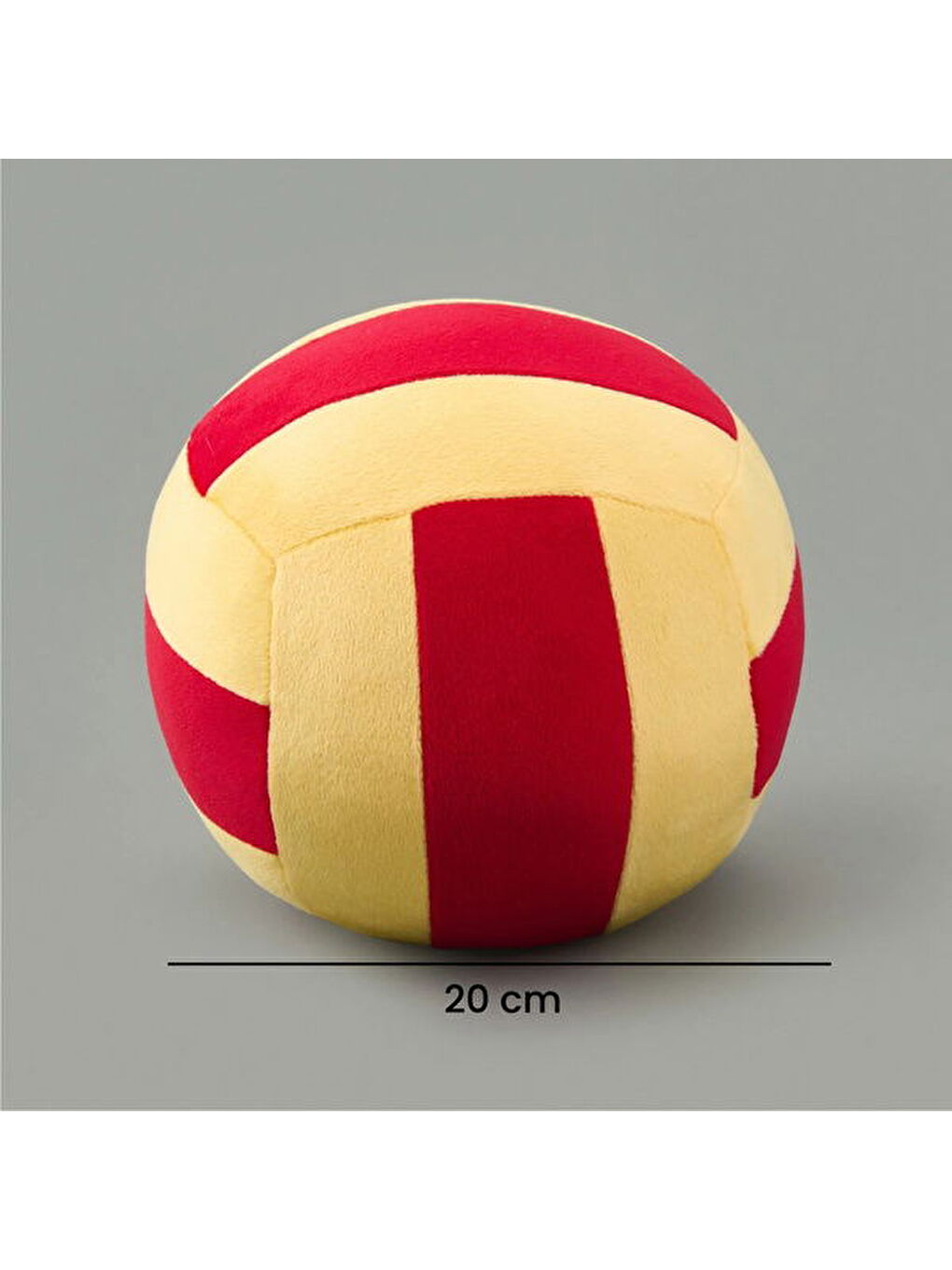 Soft Voleybol Topu Figürlü Yastık - Kırmızı / Sarı - 20 cm-3