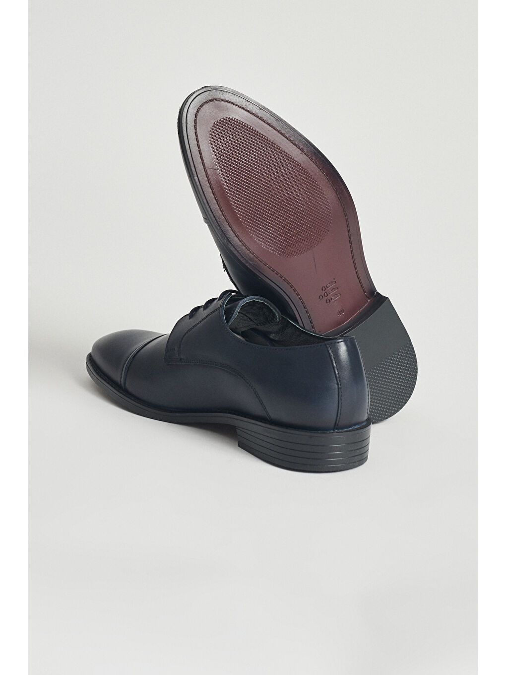 Erkek Lacivert %100 Deri Klasik Ayakkabı-3