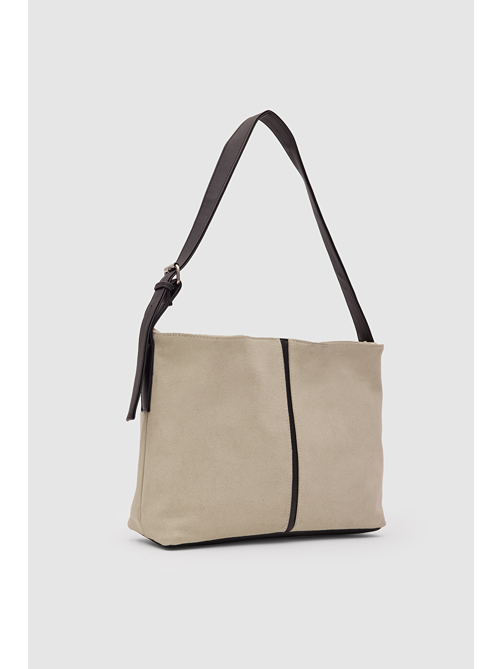 Ekru Agatha Süet Omuz Çantası Krem-8