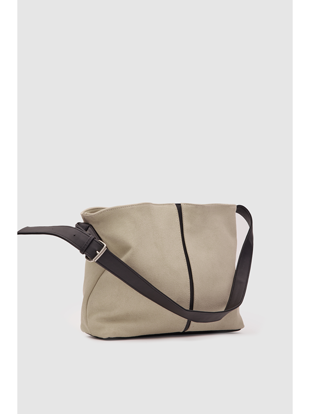 Ekru Agatha Süet Omuz Çantası Krem-9