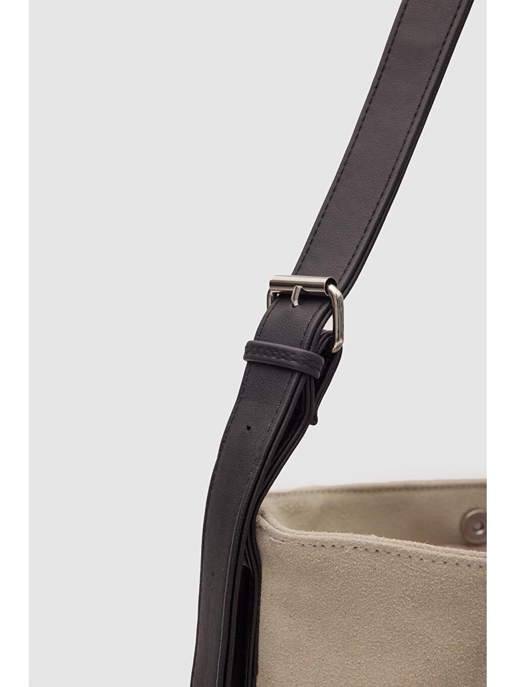 Ekru Agatha Süet Omuz Çantası Krem-10