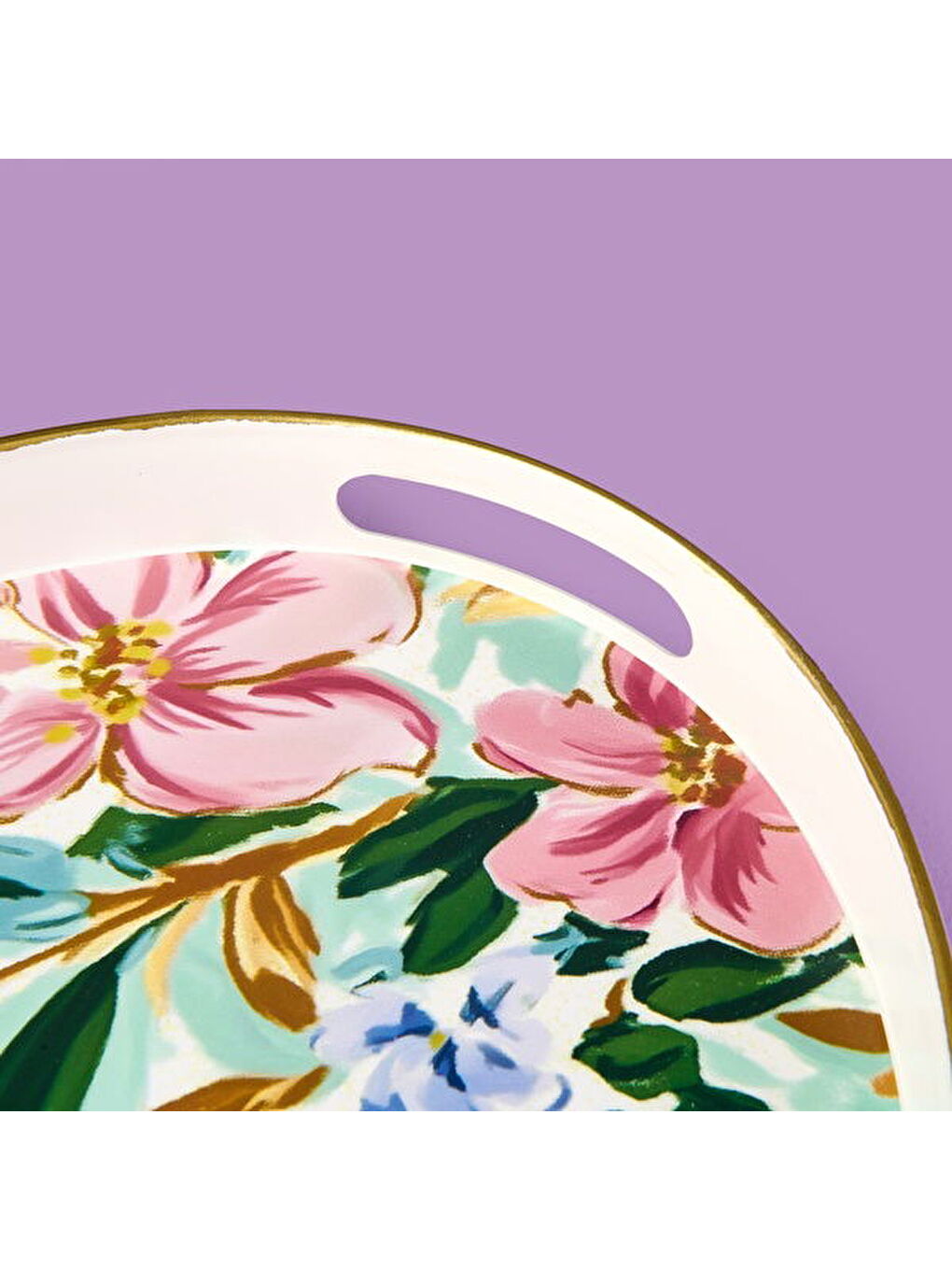 Karışık Kitchen Flowely Oval Tepsi - Renkli - 42 cm-2