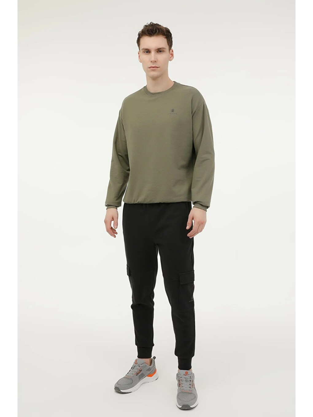 Sweatshirt Erkek Haki Mb Sn75 C Neck Sw-4