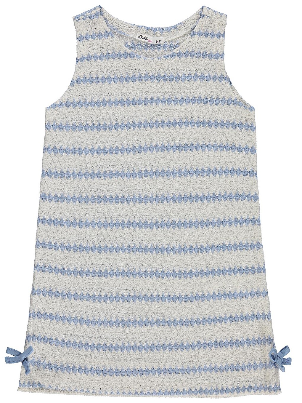 Girls Fiyonklu 6-9 Yaş Elbise - Mavi