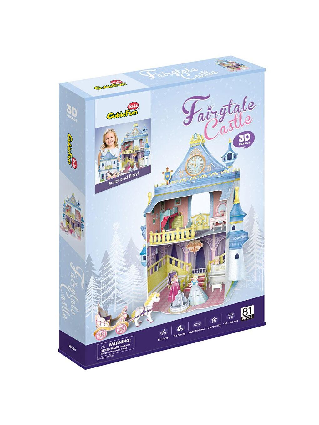 Cubic Fun Renksiz 3D 81 Parça Puzzle Fairytale Castle - 4