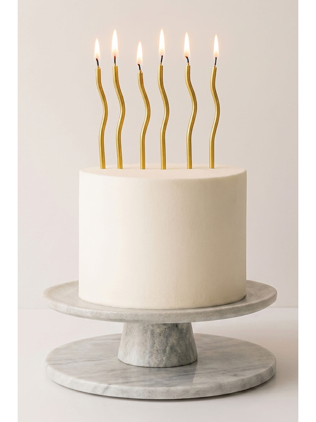 Sarı Altın 6'lı Spiral Part Mumu