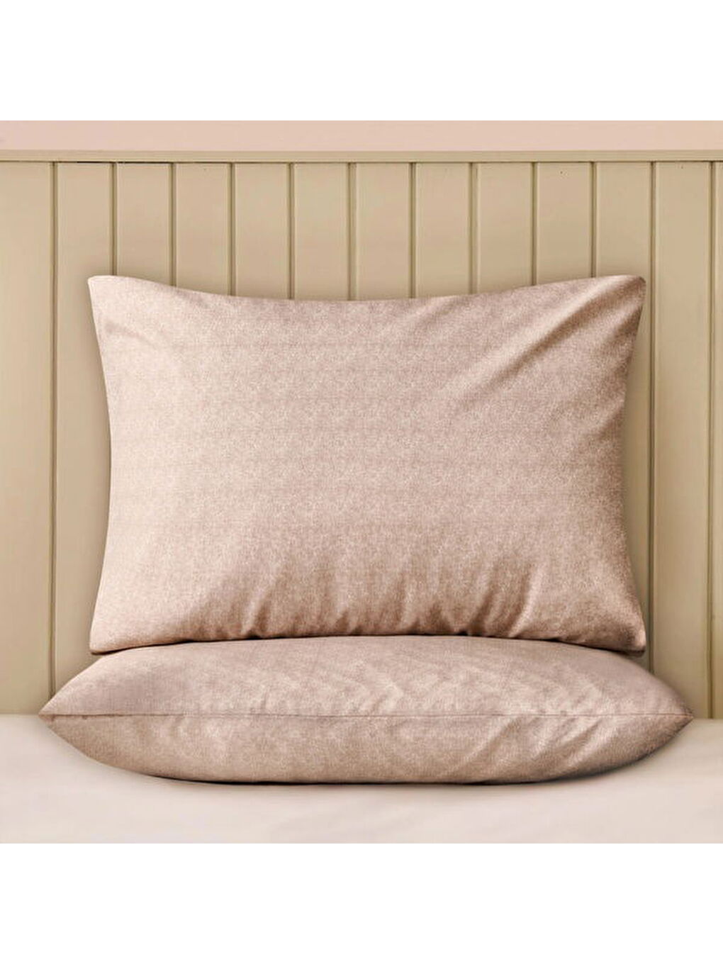 Soft Tanura Kolay Ütülenir 2'li Yastık Kılıfı - Bej - 50x70 cm-1