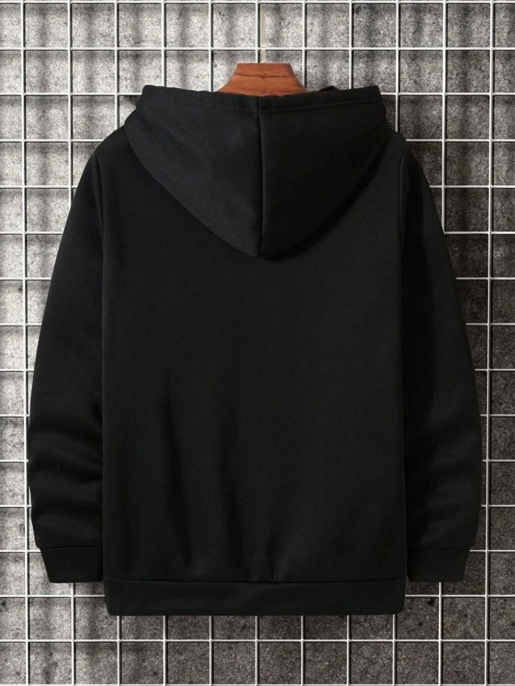 Siyah A SİGN Baskı Kapüşonlu Sweatshirt-1