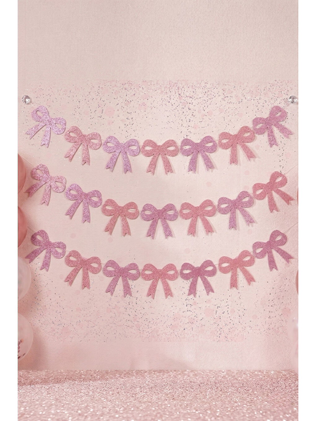 Pembe Simli Fiyonk Figür Parti Banner-1