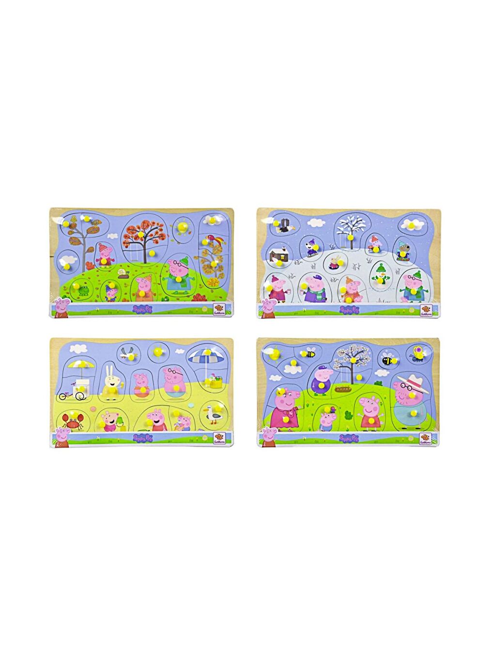 Eichhorn Beyaz-Renklibaskı Peppa Pig Bul-Tak Puzzle