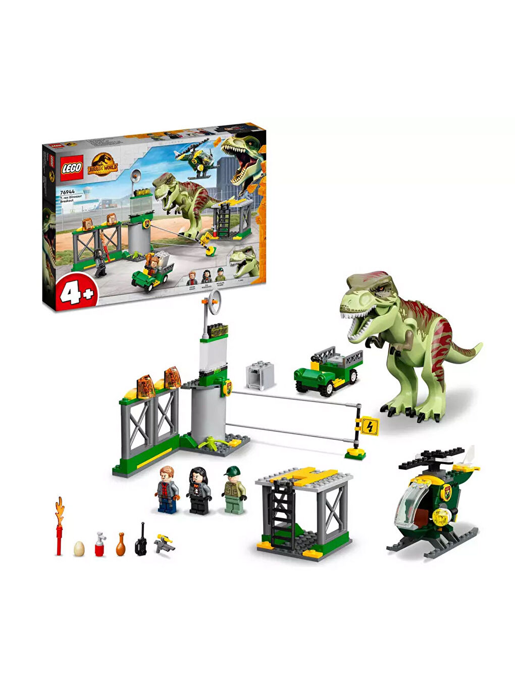 Lego Renksiz Jurassic World T Rex Dinozor Kaçışı 76944