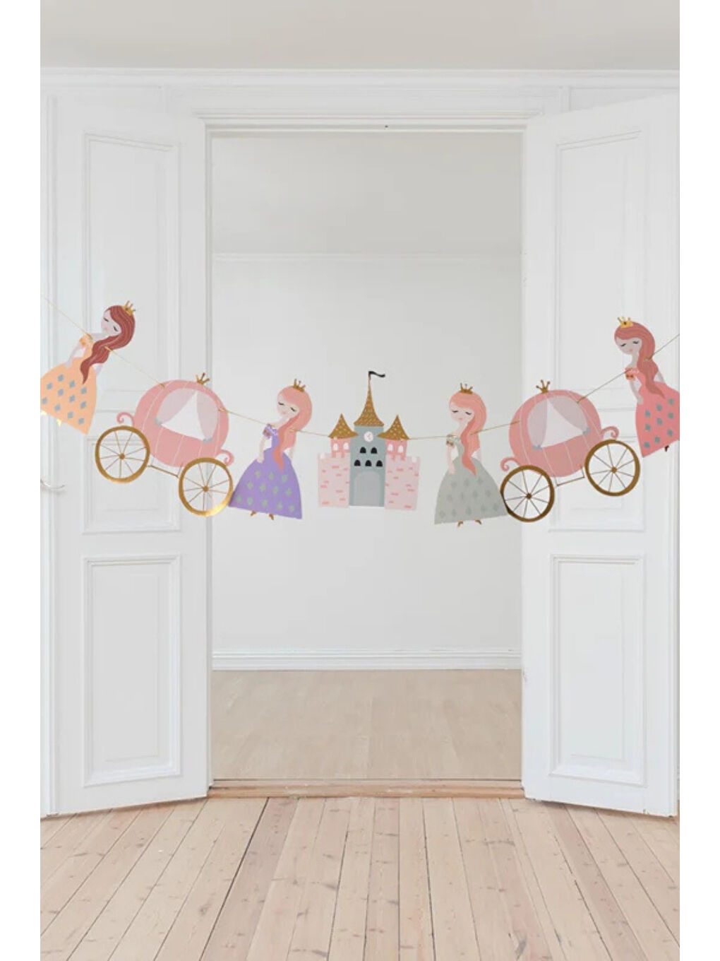 Karışık Çok Renkli Prenses Temalı Parti Banner-1